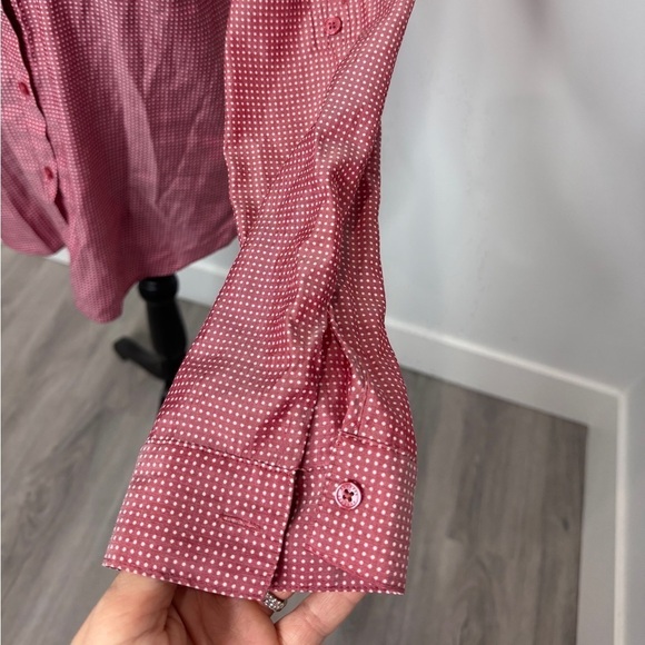 Express Polka Dot Red White Women’s Button Up (S) - Picture 4 of 7